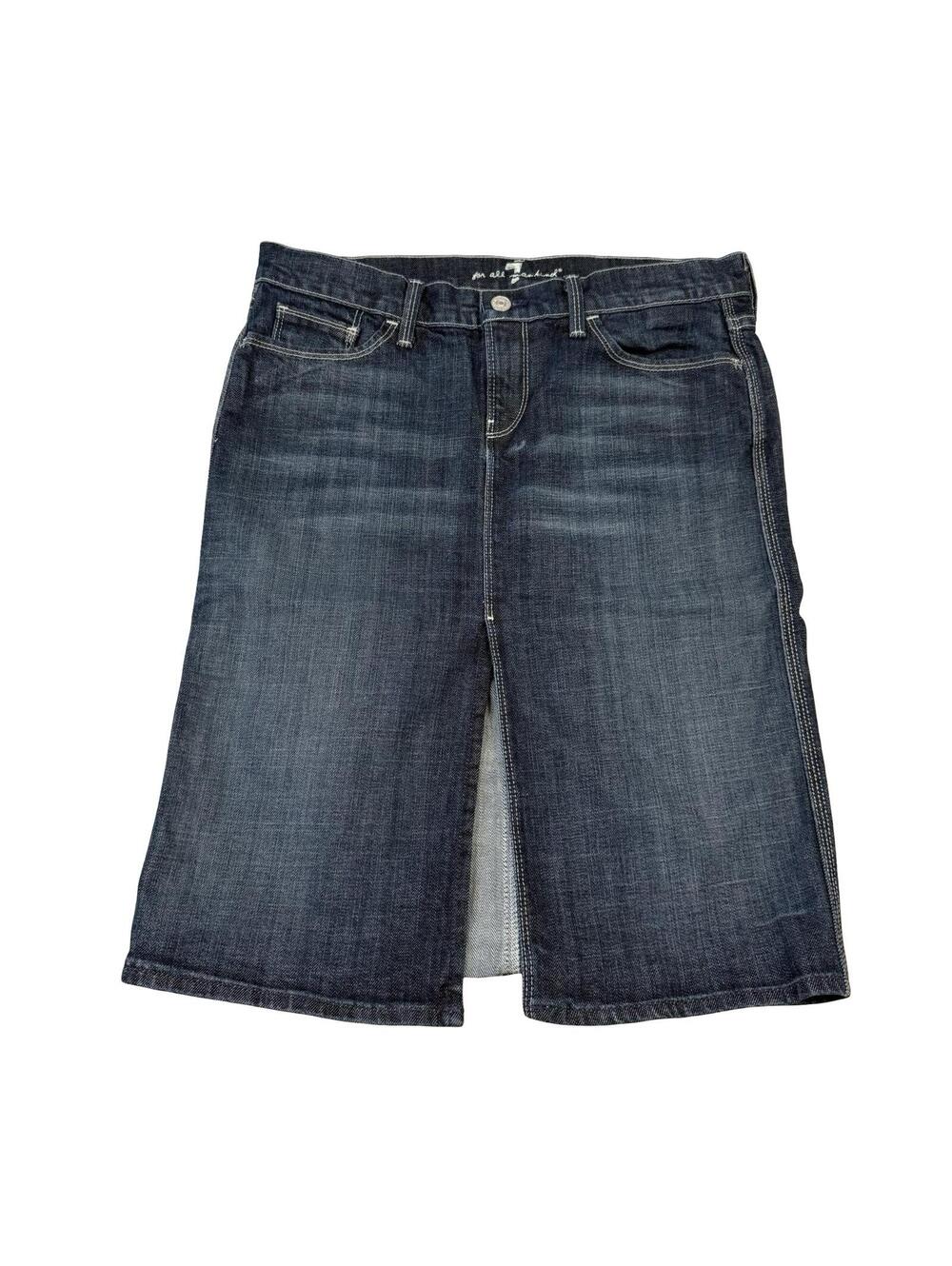 7 For All Mankind Blue Denim Skirt - Size 30